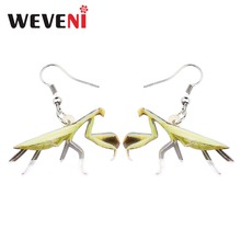 Pendientes colgantes de moda para mujer, aretes de caballo Diablo, Mantis, Anime acrílico de WEVENI, joyería de insectos, regalo para adolescentes 2024 - compra barato