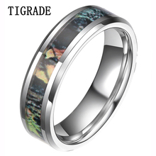 TIGRADE 6/8mm Camouflage Tungsten Men Rings Forest Scenery Hunting Wedding Men's Band Fashion Jewelry Unisex Rings Unique 2024 - buy cheap