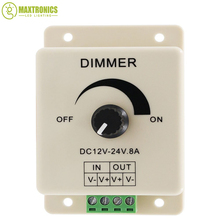 LED Strip Dimmer 12V 8A 96W Light Dimmer Bright Brightness Adjustable Controller Single Color LED Controller DC12-24V