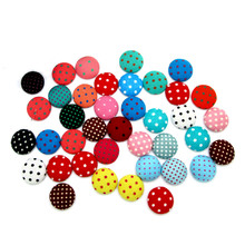 LF 100Pcs Mixed 15mm Round Cloth Sewing Buttons For Clothes Needlework Flatback Scrapbooking Crafts Decorative Diy Accessories 2024 - buy cheap