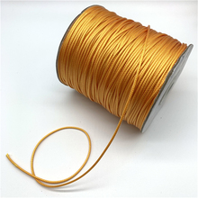 0.5mm 0.8mm 1mm 1.5mm 2mm Gold Yellow Waxed Cotton Cord Waxed Thread Cord String Strap Necklace Rope For Jewelry Making 2024 - buy cheap