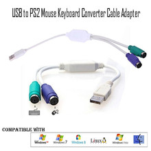 Cabo adaptador de conexão y para teclado e mouse de computador, cabo usb para ps2 2024 - compre barato