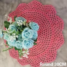 30 CENTÍMETROS Rodada Doily Coasters Placemat Artesanato Pastoral Do Vintage Delicado Rendas De Croché Algodão Tapete Toalha de Mesa Wedding Banquet Decor Almofada 2024 - compre barato