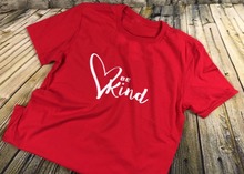Be Kind Heart graphic simple style women fashion slogan t-shirt cotton casual aesthetic red street style tumblr shirt quote tees 2024 - buy cheap