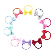 10pcs Bowknot Elastic Hair Rubber Bands Girls Kids Bow Tie Hair Ring Rope Headwear Ornaments girl kids hair ties small hair girl 2024 - buy cheap