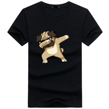NIANJEEP Men's T-shirts Fashion Animal Dog Print Hipster Funny t shirt Men Summer Casual street Hip-hop Tee shirt Male Tops 5XL 2024 - buy cheap