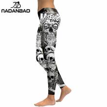 NADANBAO 2019 New Spring Skull Skeleton Women Leggings White Bone and Letter Digital Print Trousers Workout Fitness Leggins 2024 - buy cheap