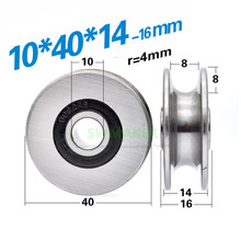 10pcs 10*40*14mm 6300 non-standard bearing pulley, U-groove wheel/crane/mechanical guide wheel/traveling track wheel 2024 - buy cheap