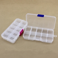 10 отсеков съемная пластиковая коробка полезный контейнер для хранения ювелирных изделий из бисера ручной Органайзер 2024 - купить недорого