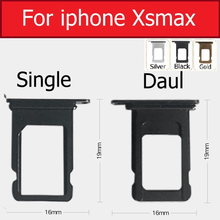 Single & Dual Sim Card Tray Holder With Waterproof Ring Seal Rubber For iPhone Xs Max Sim Card Slot Socket Replacement Parts 2024 - buy cheap