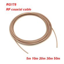 Коаксиальный Кабельный соединитель RG178 RF 50 Ом M17/93-RG178 коаксиальный отрезок 5 м 10 м 20 м 30 м 50 м, Самые продаваемые провода, кабель 2024 - купить недорого
