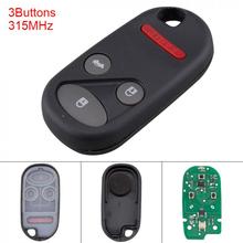 3 botões remoto caso chave keyless uncut flip carro chave fob com kobutah2t e bateria para honda accord 1998 1999 2000 2001 2002 2024 - compre barato