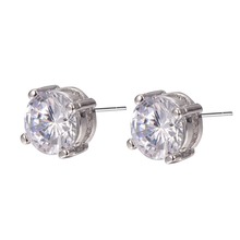 New Arrival White Crystal Zircon Women Earrings 925 Sterling Silver   Earrings PE27 2024 - buy cheap