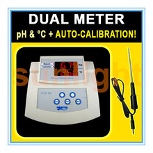 Economical Bench-type pH and Temperature 2 in 1 Meter 0.00-14.00pH with Calibration Solution 2024 - buy cheap