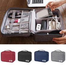 Portable Travel Cable Bag Digital USB Gadget Organizer Charger Wires Cosmetic Zipper Storage Pouch Kit Case 6 Colors 2024 - buy cheap