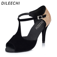 DILEECHI Women Latin Dance Shoes Salsa Sandal ballroom dancing shoes Samba Tango Modern Dance Shoes High Heels 6/7.5/8.5/10 cm 2024 - buy cheap