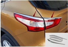 Para nissan qashqai j11 2016 -2019 chrome traseiro cauda luz lâmpada sobrancelha guarnição capa guarnição guarnição guarnição moldando pálpebra acessórios guarnição 4 pçs 2024 - compre barato