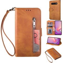 Luxury Zipper PU Leather Card Wallet Flip Case For Samsung Galaxy S10E S8 S9 S10 Plus Note 8 9 S6 S7 Edge Stand Magnetic Cover 2024 - buy cheap