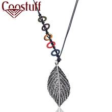 New Color Wood Beads & Leaf Pendant Women Jewelry Long necklaces necklaces & pendants women collares mujer kolye bijoux femme 2024 - buy cheap