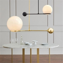 Lustre mágico estilo nórdico, luminária de suspensão com design minimalista para decoração de restaurantes, bar e sala de estar 2024 - compre barato