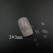 Approx. 1000pcs/bag Metal Silver 3mm Circle Design Non-adhesive Metal Slices Nail Art Decoration MS-363-1 2024 - buy cheap
