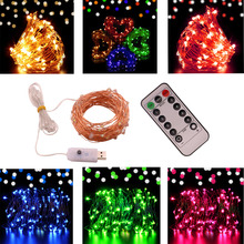 5M 10M Luz Da Corda do Fio de Cobre de Prata 5V USB Luzes De Fadas Natal Luz Festa de Casamento Decoração de Natal lâmpada Quente Branco Multi