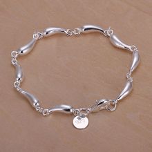 925 jewelry silver plated bracelet, 925 jewelry jewelry Water Drop Bracelet H209 2024 - buy cheap