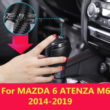 Car styling gear lever head decoration Shift cover Interior Gear head Gear set Patch accessories For MAZDA 6 ATENZA M6 2014-2019 2024 - buy cheap