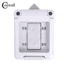 COSWALL CE Certification IP44 Waterproof Dust-proof Outdoor External Wall Switch 1 Gang On / Off Light Switch 2024 - buy cheap