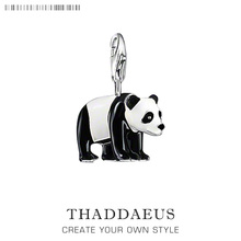 Genuine 925 Sterling Silver Lovely Panda Charm Pendant 2019 New Gift fit Charm Bracelet for Women DIY Jewelry Making 2024 - buy cheap