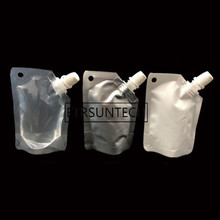 500pcs/lot 50ml Stand Up Drinking Package Transparent Pout Bag White Doypack Spout Pouch Bags For Beverage Milk 2024 - buy cheap