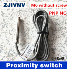 Цилиндрический индуктивный датчик индуктивности M6 PNP NC DC 3 провода, CE IP67, переключатель индуктивности без винта, высокое качество 2024 - купить недорого