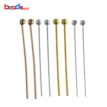 Beadsnice ID3784 hot sale factory price 0.5mm needle elegant silver jewelry making of ball headpins 925 silver headpins 2024 - buy cheap