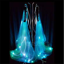 TC-76 Full color LED colorful light costumes LED ballroom RGB luminous clothes programmable LED cloak belly dance women dresses 2024 - buy cheap