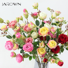 JAROWN Simulation Small Rose Flowers Branch Artificial Silk Fake Flower Wedding DIY Feast Decorative Home Party Decoration Fleur 2024 - buy cheap