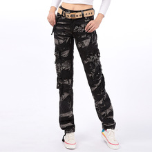 2019 New Cargo Pants Women Camouflage Military Pants Jeans Multi Pockets Stretch Flexible Femme Casual Trousers 4XL 5XL 2024 - buy cheap