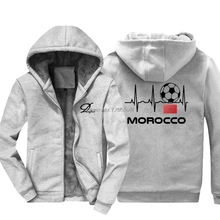 Hoodie Winter Novelty Cartoon Sweatshirt Morocco Footballer Hoody Moroccan Soccers Heartbeat Hoodie Hip Hop Jackets Tops 2024 - buy cheap