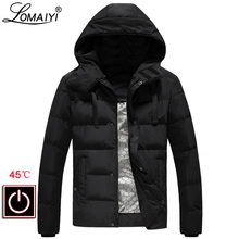 Lomaiyi jaqueta de inverno masculina, casaco com aquecimento quente, jaquetas impermeáveis am361 2024 - compre barato