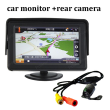 4.3 inch 480x234 2 AV input Car Rear View LCD Monitor with rearview reverse Camera parking System on-board Display 2024 - buy cheap