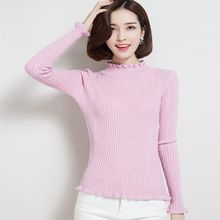 Ohwear novo suéter de inverno 2017, camisa slim coreana de renda, manga de gola, suéter de malha feminino f1355 2024 - compre barato