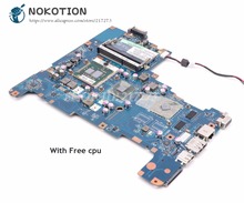 Материнская плата NOKOTION для ноутбука Toshiba Satellite L670 L675, налобный вертолет K000103810 K000103830 HM55 DDR3 HD4500, бесплатный ЦП 2024 - купить недорого