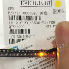 1000 pçs/lote LEDs 0603/1608 contas de luz SMD Super bright yellow LED light emitting diode diodos 2024 - compre barato