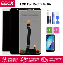6A ЖК-дисплей для Xiaomi Redmi 6 ЖК-дисплей сенсорный экран дигитайзер с рамкой Замена 5,45 "AAA + оригинальное качество 2024 - купить недорого