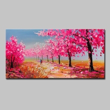 Mintura Oil Paintings Art Hand Painted Acrylic Canva Landscape Painting Flowers and Lovers Home Decoration Hotel Decor No Framed 2024 - buy cheap