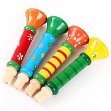 Brinquedos musicais de madeira, instrumentos musicais coloridos com trompete buglet, brinquedos educativos para crianças, cor aleatória 2024 - compre barato