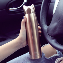 Stainless Steel Vacuum Insulation Thermoses New Style Thermos Double Walled 320ml BPA Free Fox Shape Non Leak Drinks Bottles 2024 - buy cheap