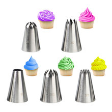 5 unids grande Cupcake piping boquilla set cake crema decoración consejos DIY Utensilios para hornear pastelería boquillas 2024 - compra barato