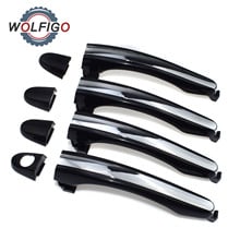 Wolfigo conjunto de maçaneta frontal esquerda direita externa 4pc para hyundai azera 2006-2011 hyhy1310130 2024 - compre barato