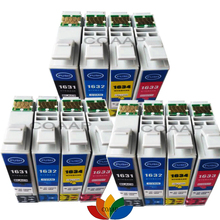 Cartucho de tinta para impresora Epson WorkForce, recambio de tinta Compatible con T1631 T1621, 12PK, 16, 16XL, 2010, 2510, 2520, 2530, 2540, 2750, 2760 2024 - compra barato