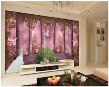 Papel pintado con foto 3d personalizado para decoración del hogar, arcos de columna romana, Fondo de pavo real para sala de estar 2024 - compra barato